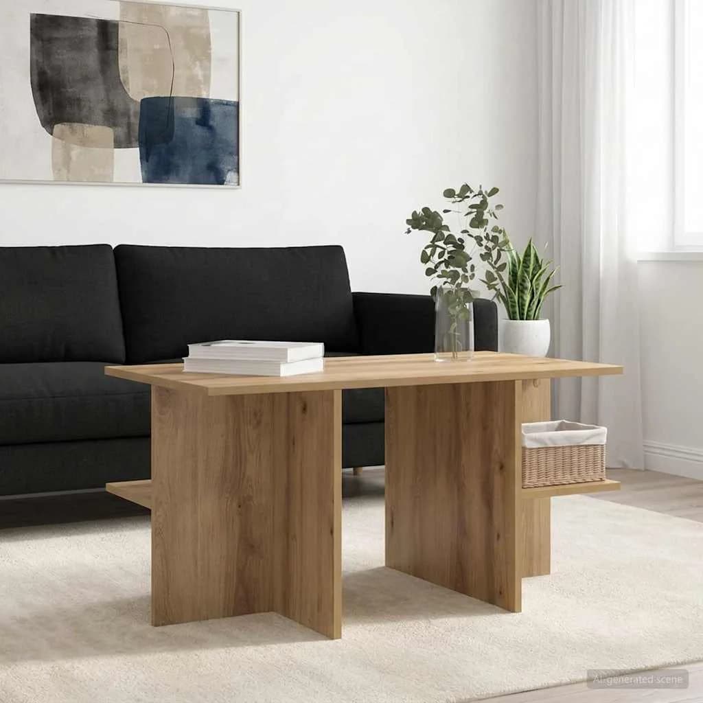Klubska miza Artisan hrast 87 x 50 x 45 cm Konstruirano leseno - slika 4