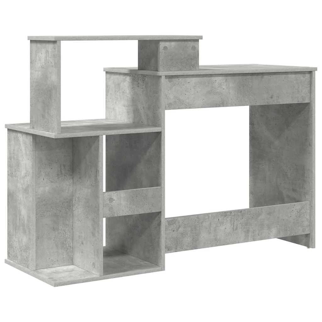 Miza Betonsko siva Inženirski les 120,5 x 44 x 88,5 cm - slika 7