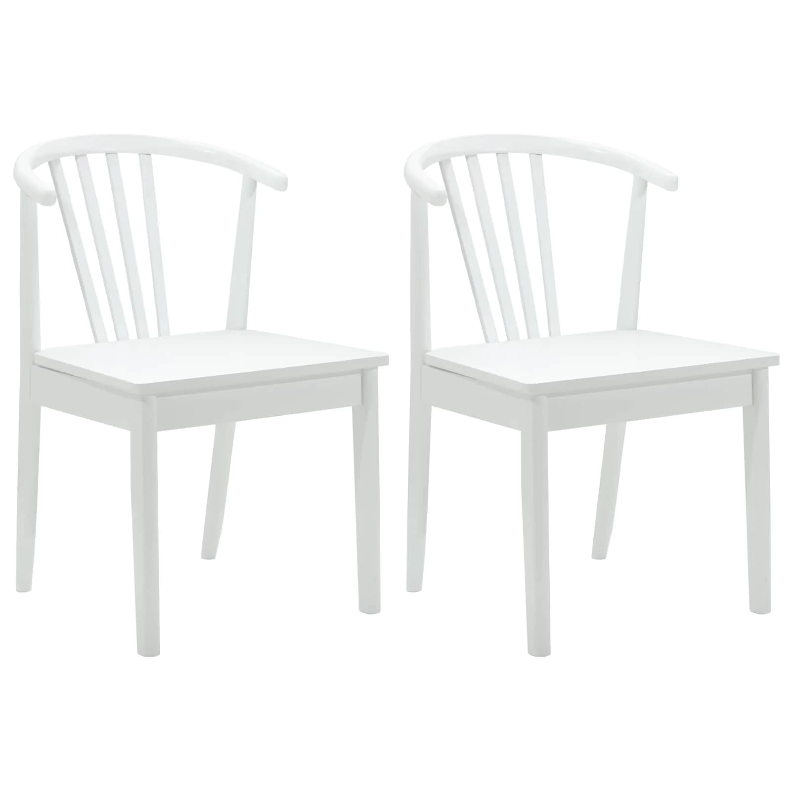 Jedilni stol 2 kos Trda guma Bela 51 x 61 x 80,5 cm - slika 2