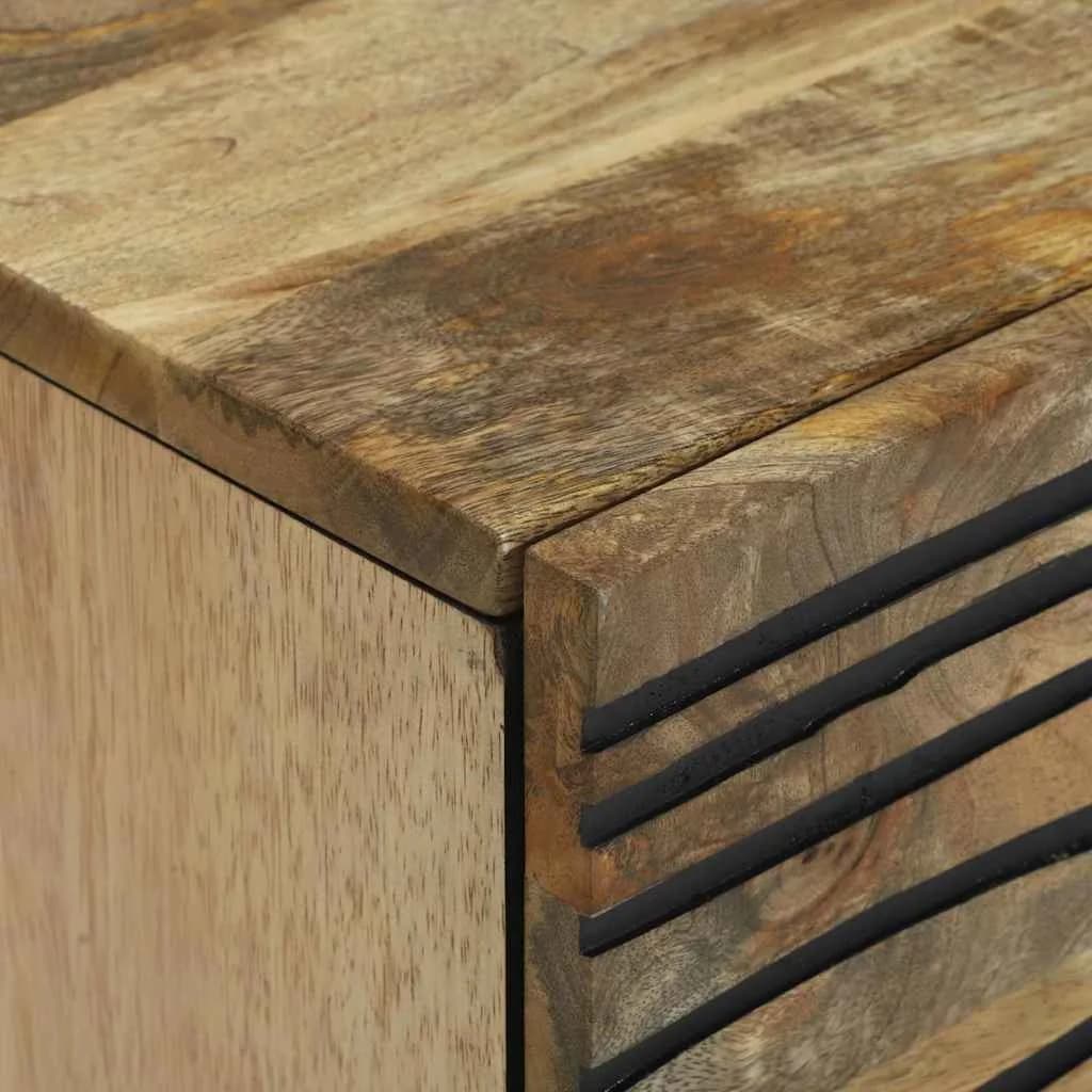 Nočna omarica 2 kos Naravna 40 x 33 x 46 cm Inženirski les - slika 7