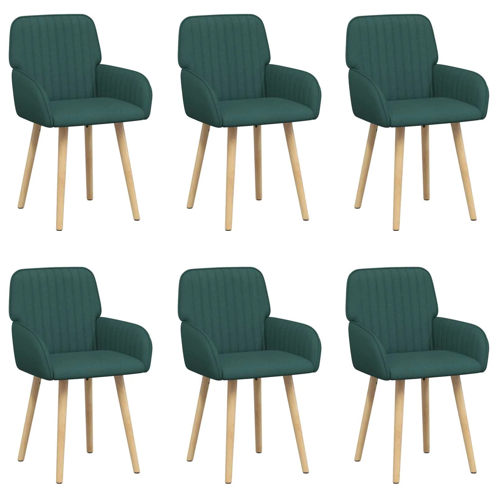 Jedilni stoli 6 kos Blago Temno zelena 56,5 x 50 x 87,5 cm - slika 2