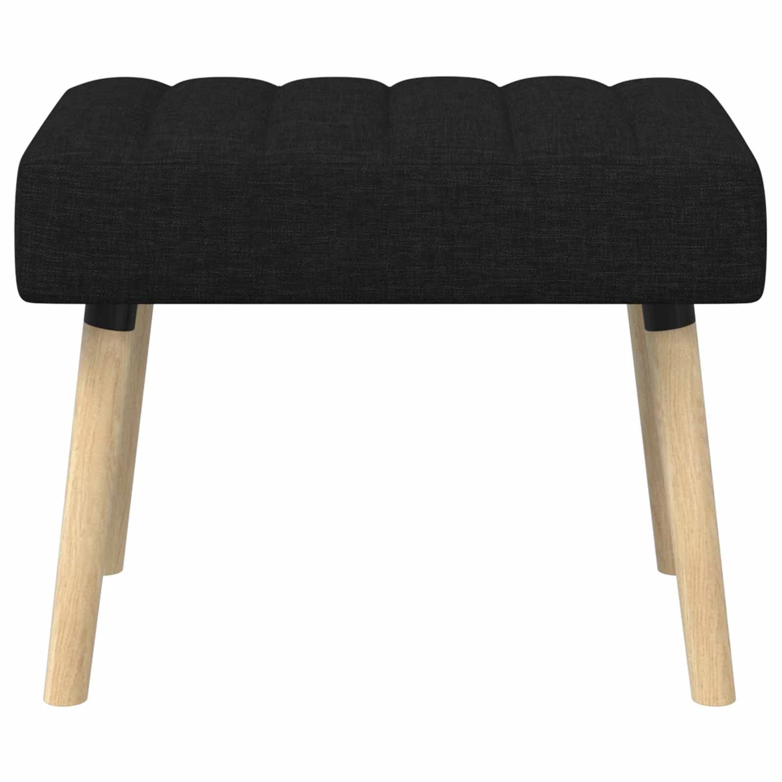Bench z kanalnim oblazinjenjem Črna 60 x 40 x 45 cm Blago - slika 6