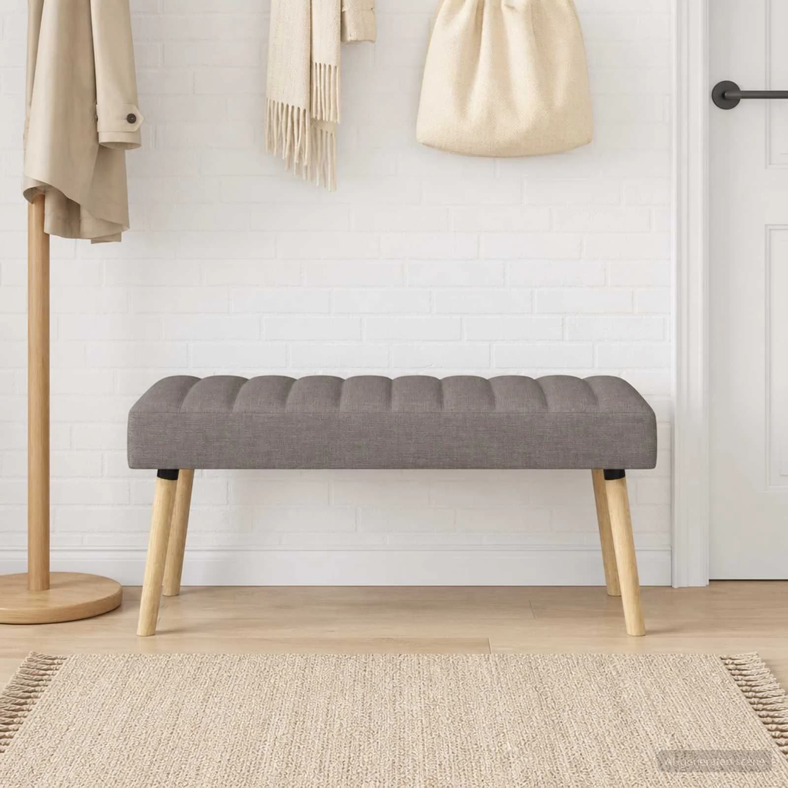 Bench z kanalnim oblazinjenjem Taupe 110 x 40 x 46 cm Blago