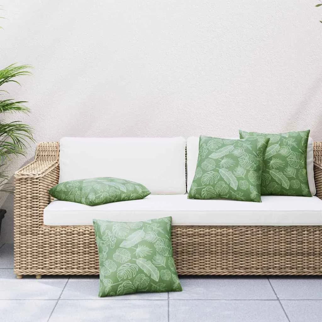 Razprševne blazine 4 kos Poliester Vzorec lista 60 x 60 cm