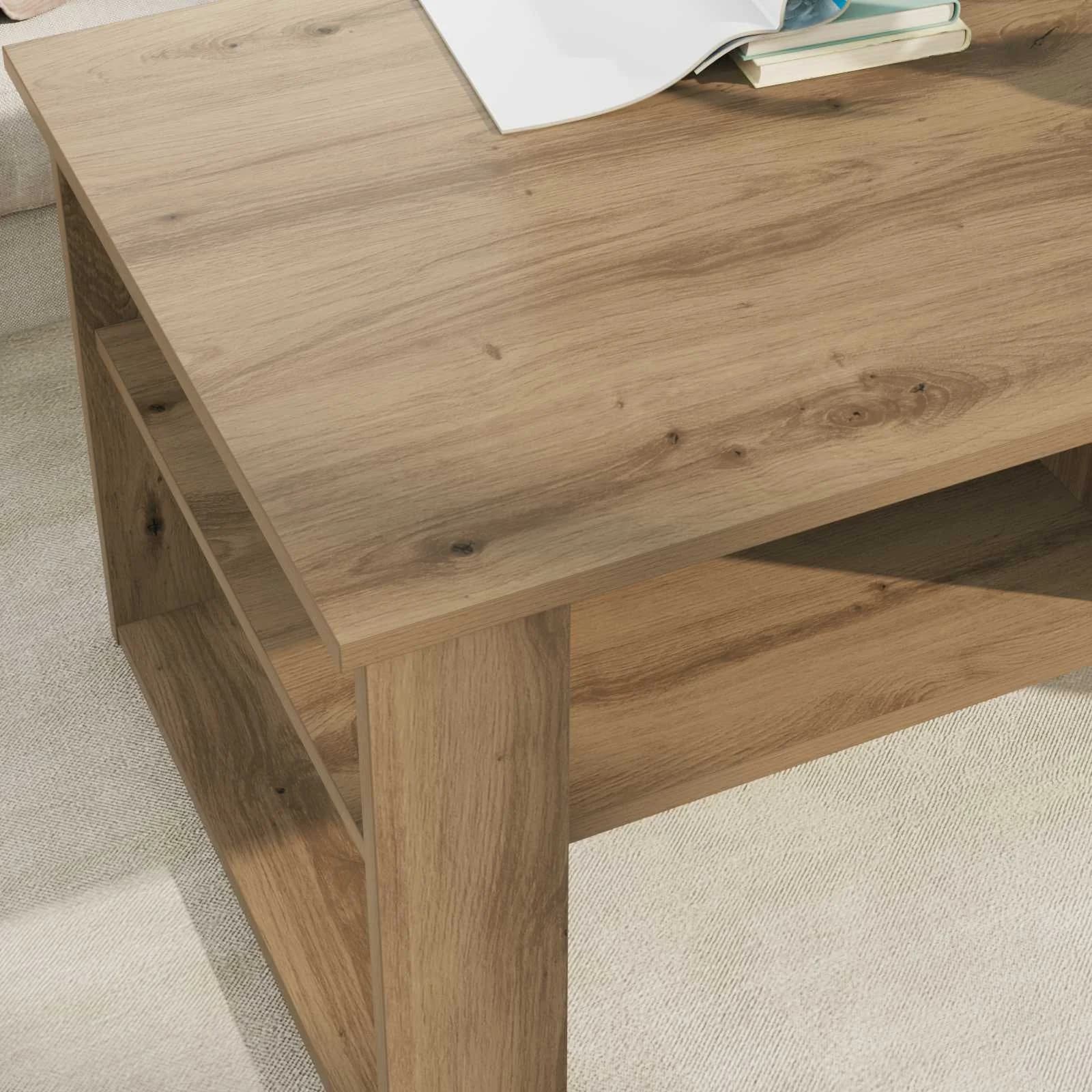 Klubska miza Umetni hrast 96 x 54 x 44 cm Inženirski les - slika 4