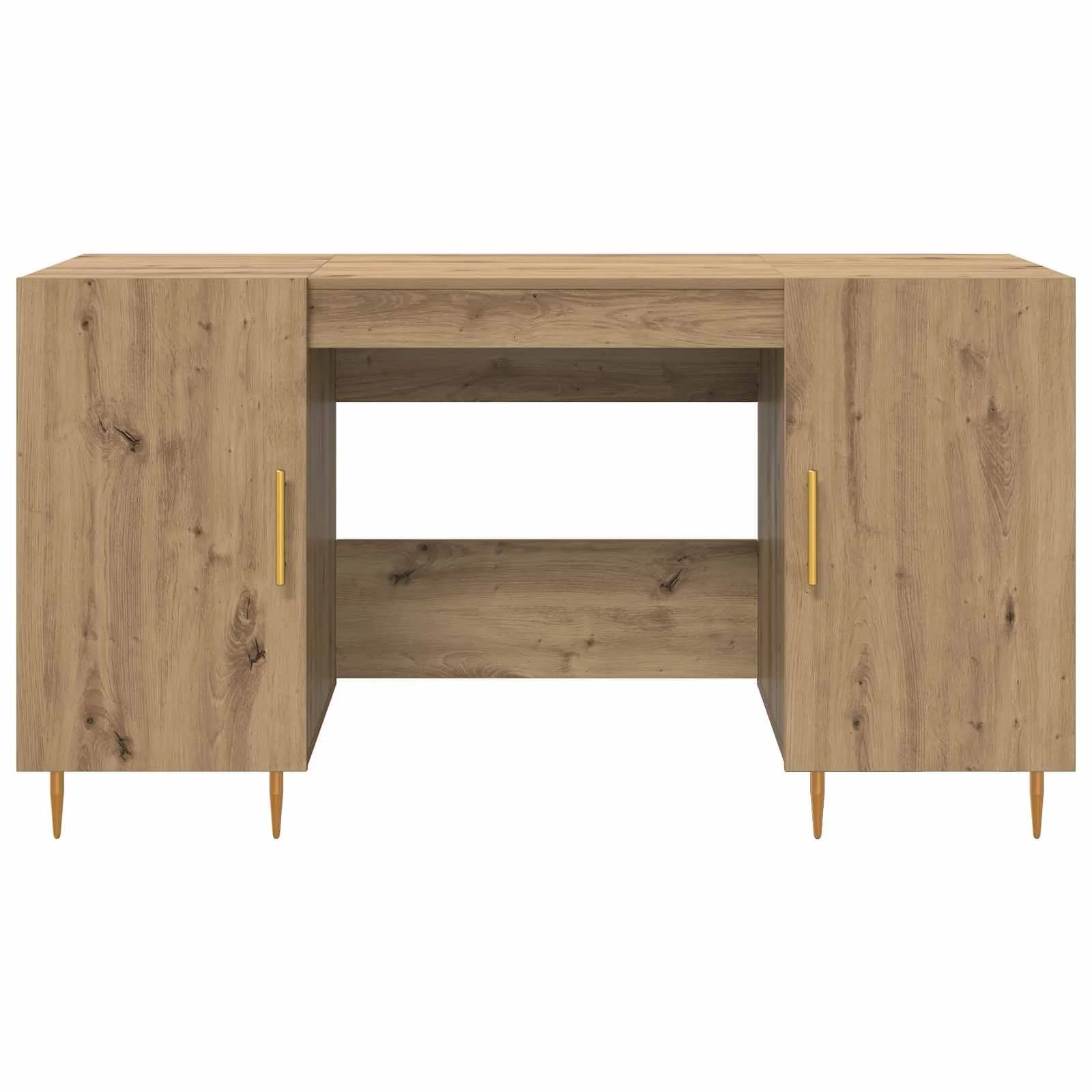 Miza artisan hrast Inženirski les 140 x 50 x 75 cm - slika 6