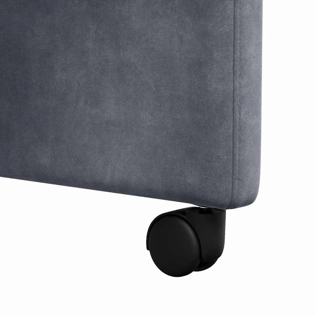 Jedilni stoli s kolesi 2 kos Žamet Temno siva 58 x 67 x 97 cm - slika 9