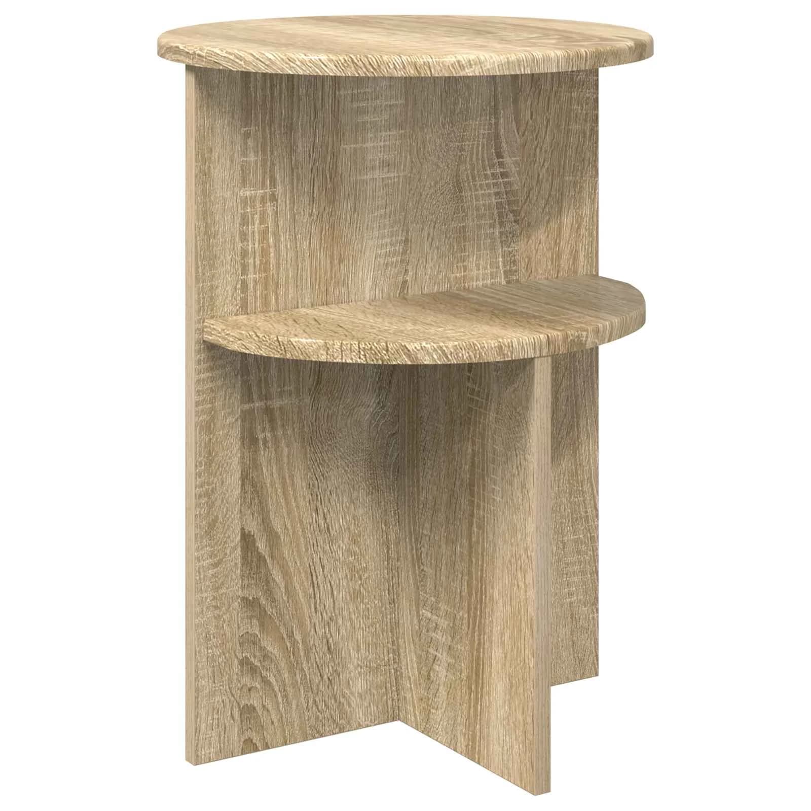 Stranska miza Sonoma hrast Ø 39,5 x 55 cm Inženirski les - slika 2