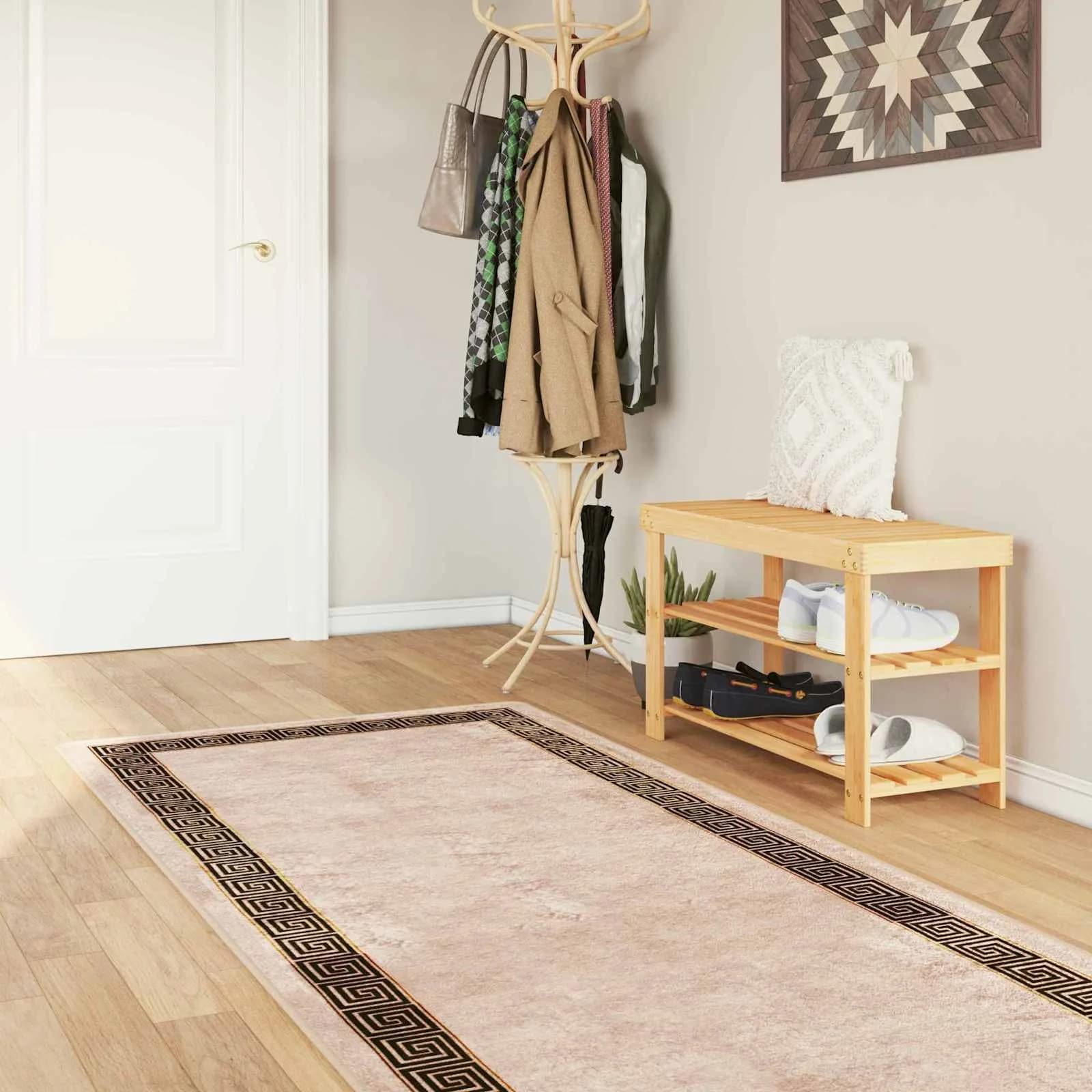 Preproga runner MARSA Črna 100 x 350 cm Poliester in PVC