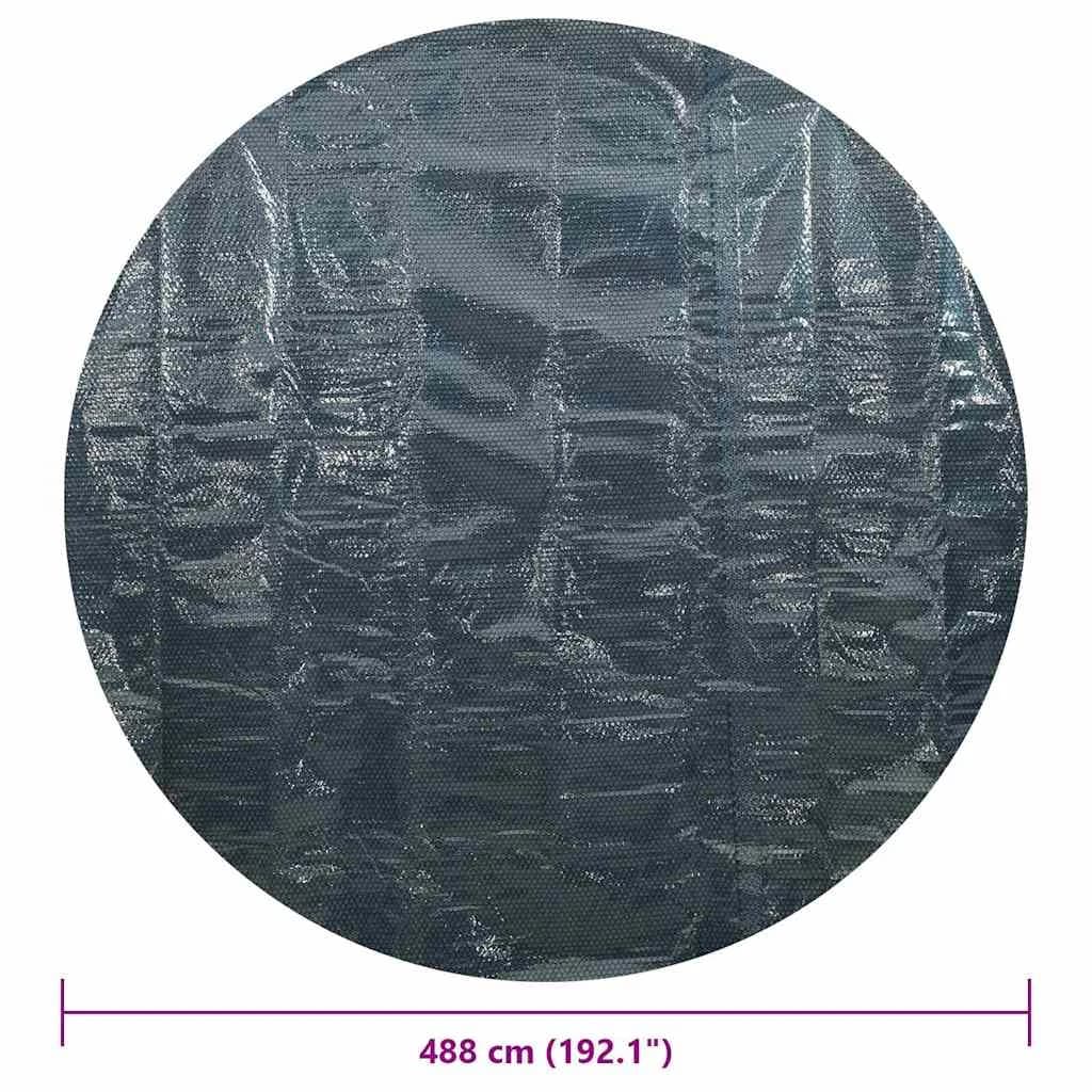 Plavajoča PE solarna folija za bazen 488 cm črna in modra - slika 7