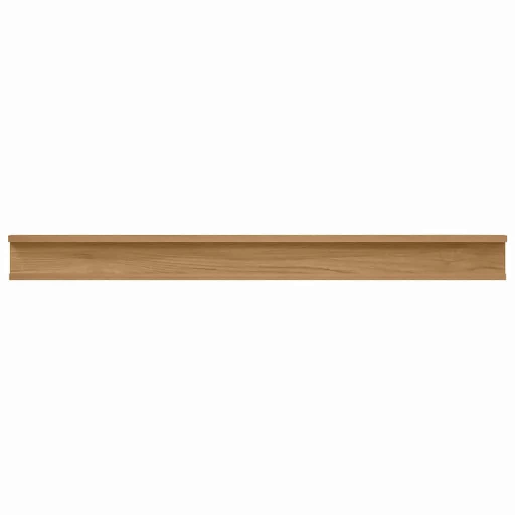 Stenska polica Montaža za steno 4 kos Rjava 100 x 9 x 3 cm - slika 10