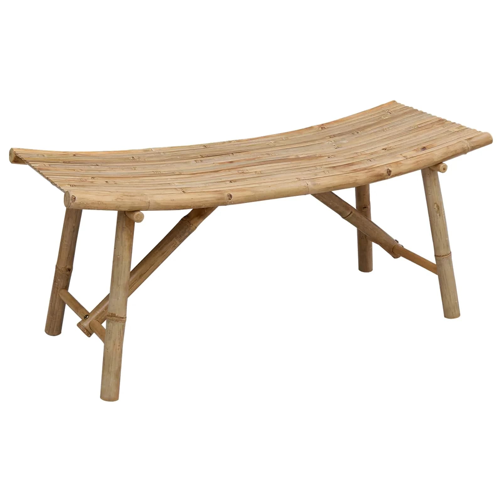 Vrtna klop 110 x 45 x 50 cm Bambus Naravna Pravokotna - slika 2