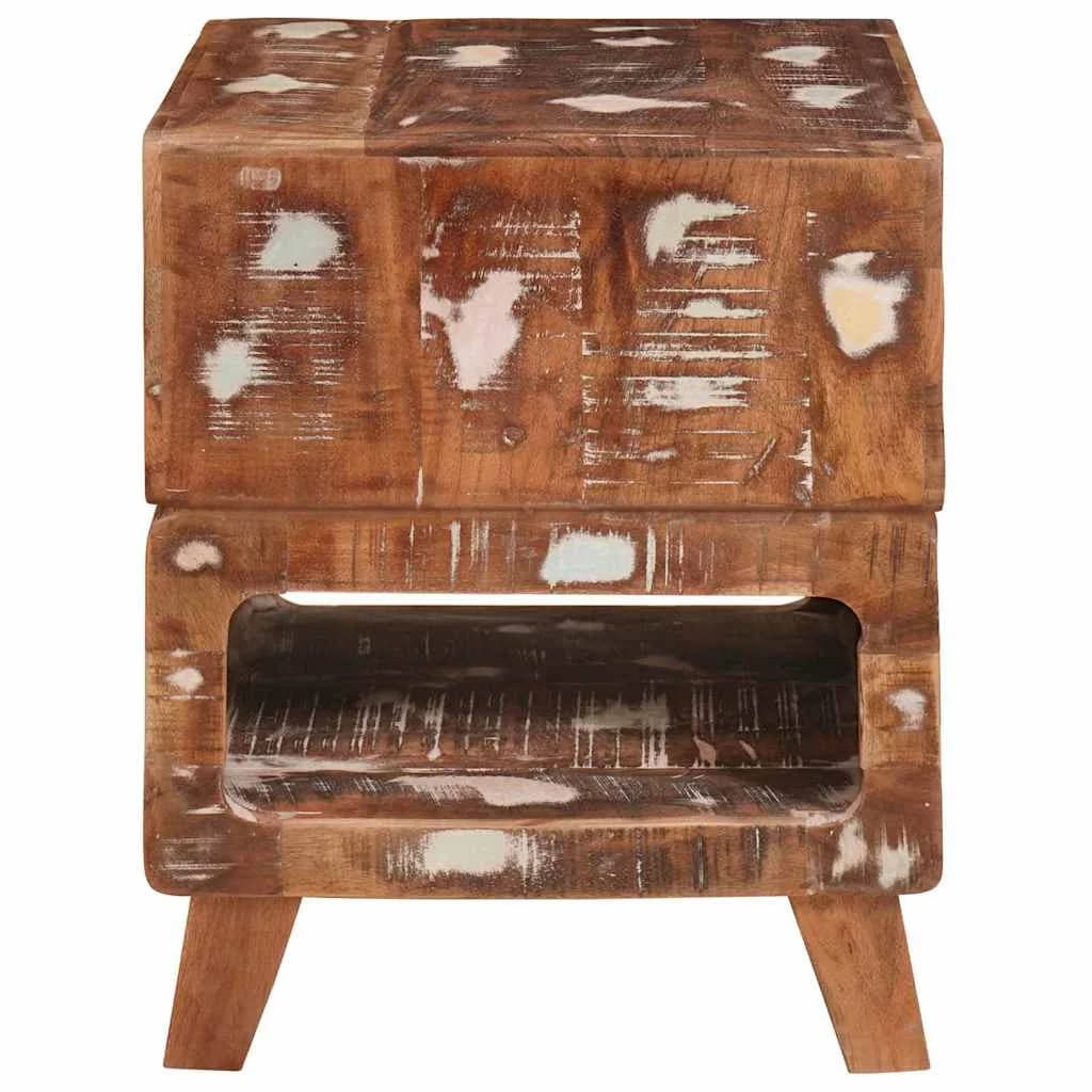 Stranska miza Rjava 40 x 40 x 49 cm Trdna obnovljena les - slika 4