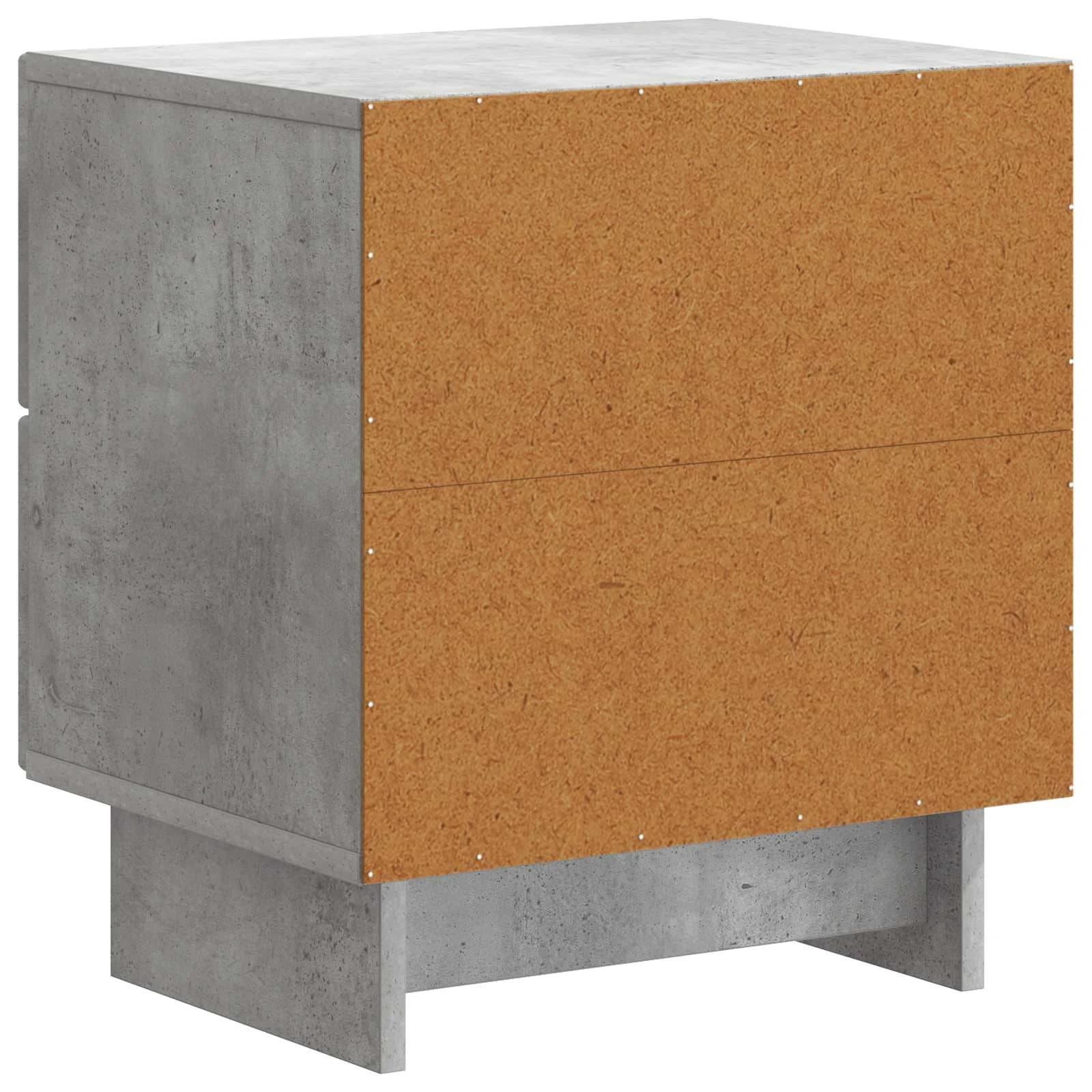 Nočna omarica Betonsko siva 43 x 34,5 x 47,5 cm Inženirski les - slika 7