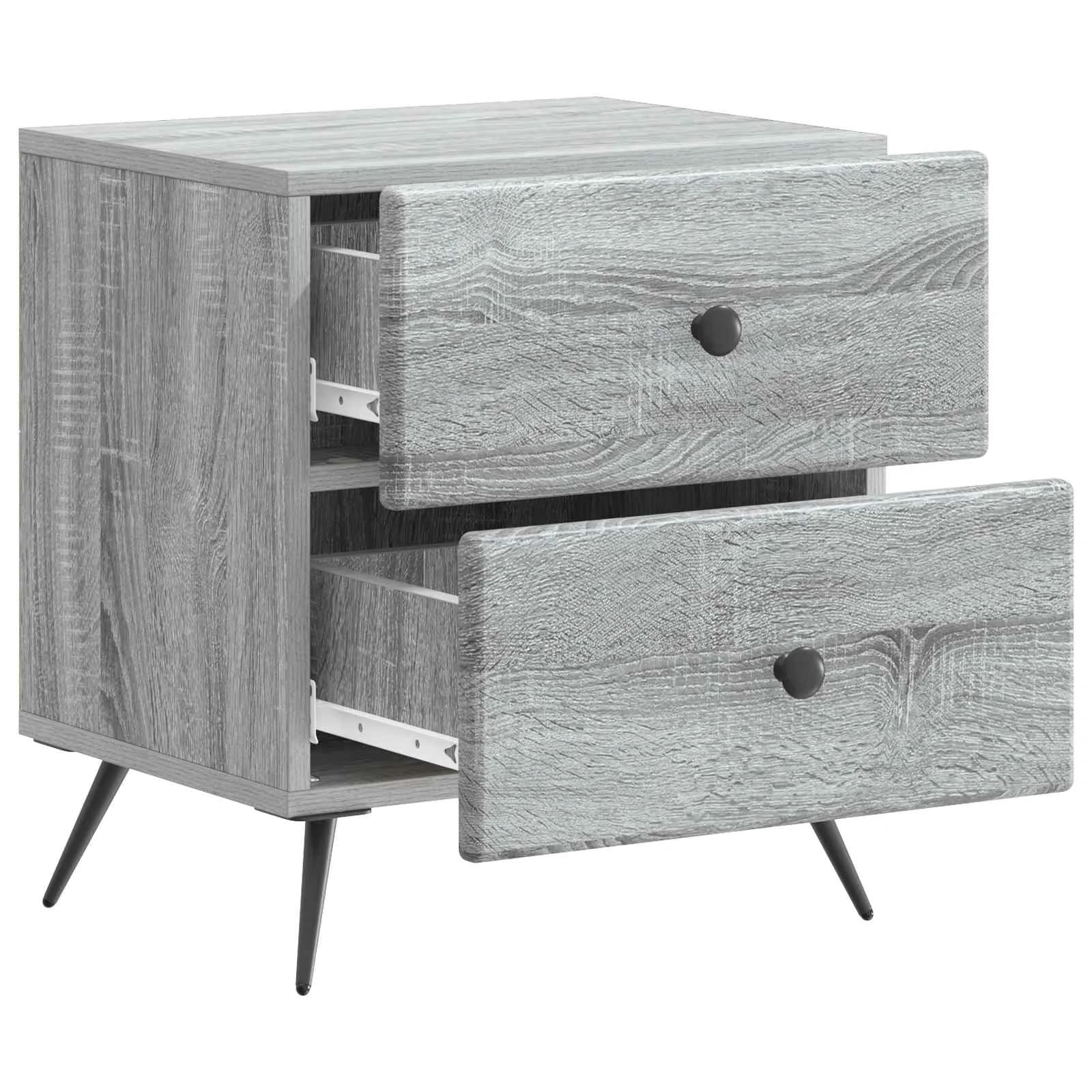 Nočna omarica 2 kos Siva Sonoma 43 x 34,5 x 47,5 cm - slika 6