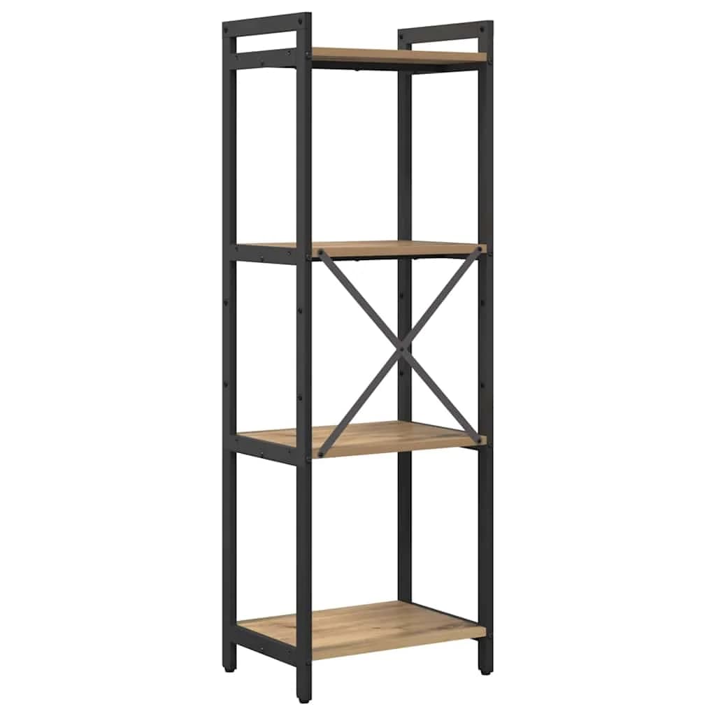 Knjižna polica 40 x 30 x 119 cm Inženirski les Umetni hrast - slika 7