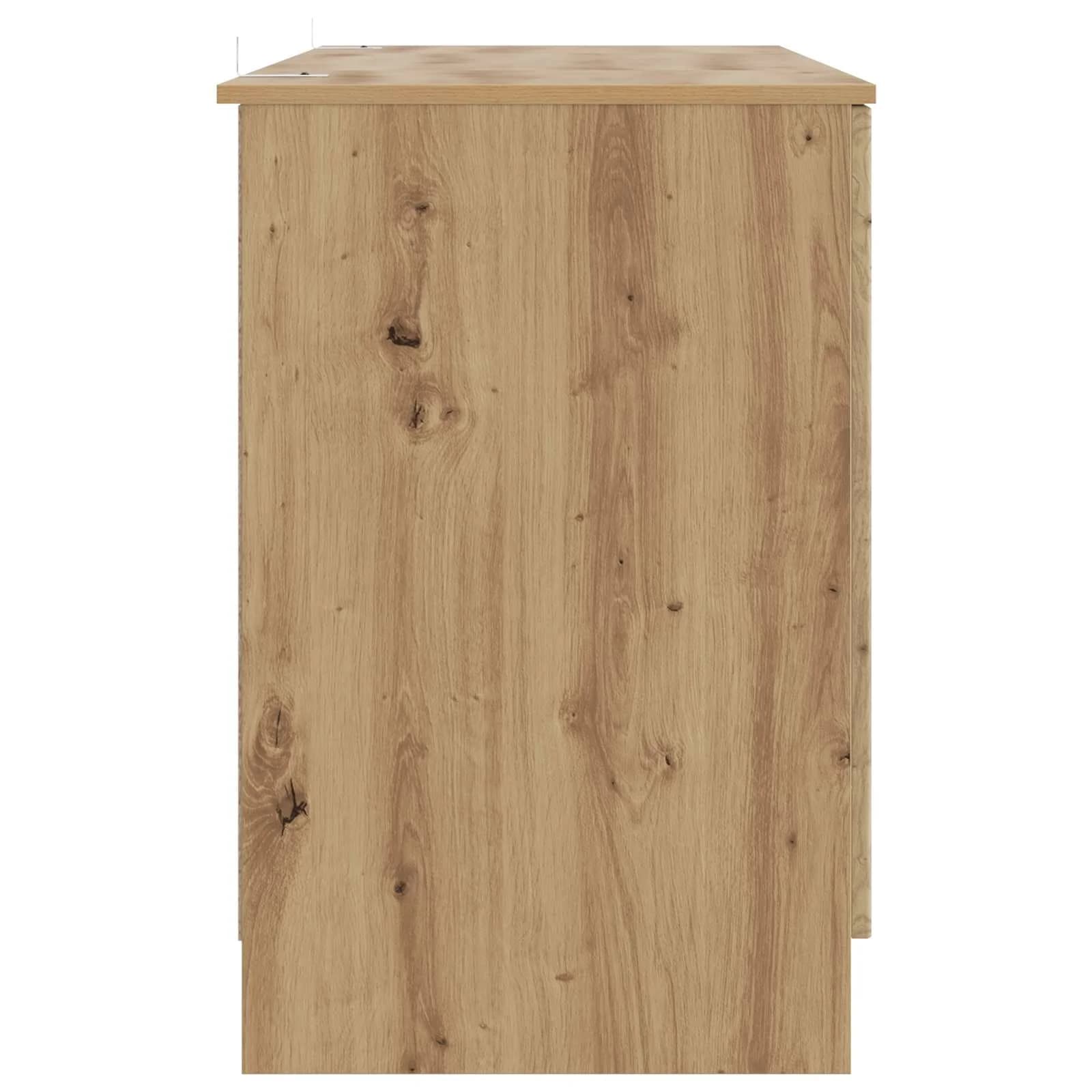 Miza Artisan hrast Inženirski les 142,5 x 50 x 75 cm - slika 6