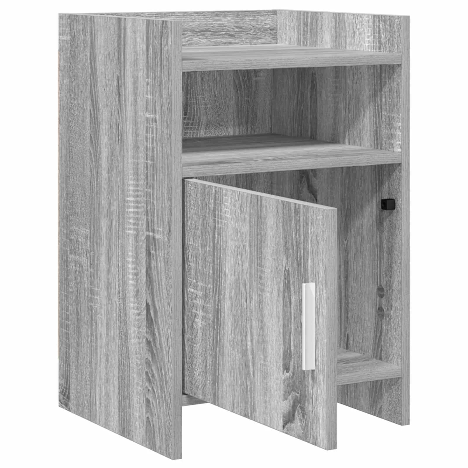 Posteljne mize 2 kos Siva Sonoma 40 x 36 x 60 cm Inženirski les - slika 3