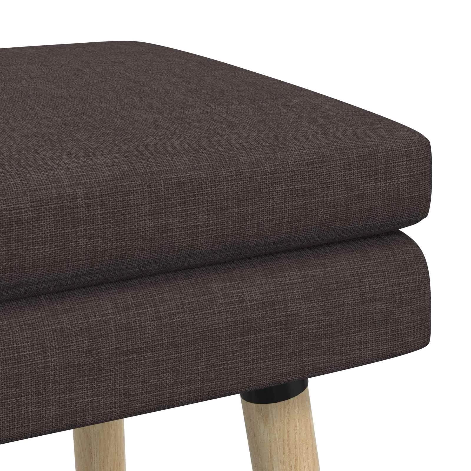 Dvojna klop Temno rjava 80 x 40 x 47 cm Blago - slika 6