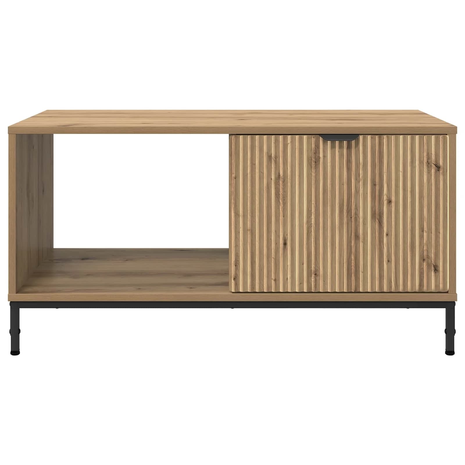 Klubska miza Umetni hrast 90 x 49 x 46 cm Inženirski les - slika 6