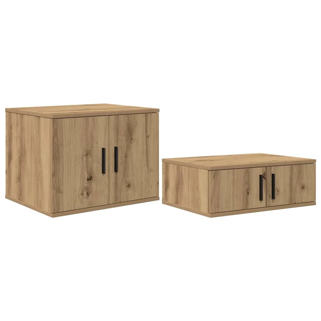 Omarica za shranjevanje 2 kos Umetni hrast 108 x 41 x 40 cm - slika 2