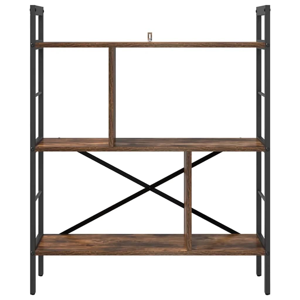 Knjižna polica 5 nivojev 75 x 30 x 91 cm Inženirski les - slika 5