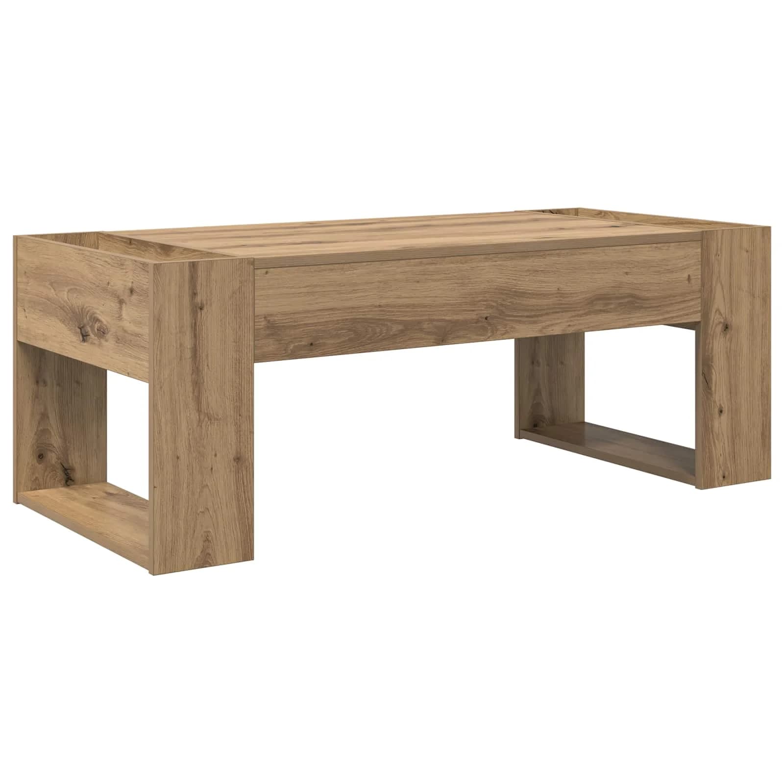 Klubska miza Umetni hrast 110 x 50 x 41 cm Inženirski les - slika 7