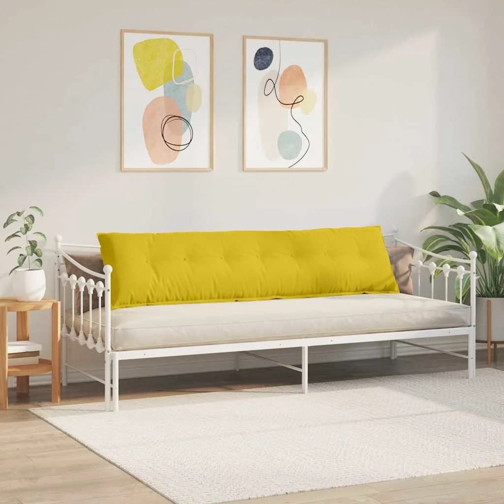 Poglavni vzglavnik Rumena 200 x 50 cm Žametna tkanina - slika 4