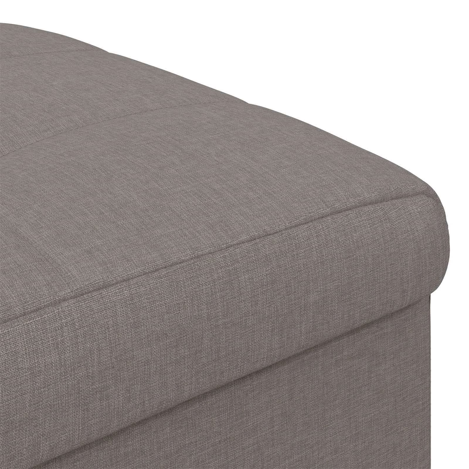 Shranjevalna tabureta z blazino Taupe 40 x 40 x 45 cm blago - slika 7
