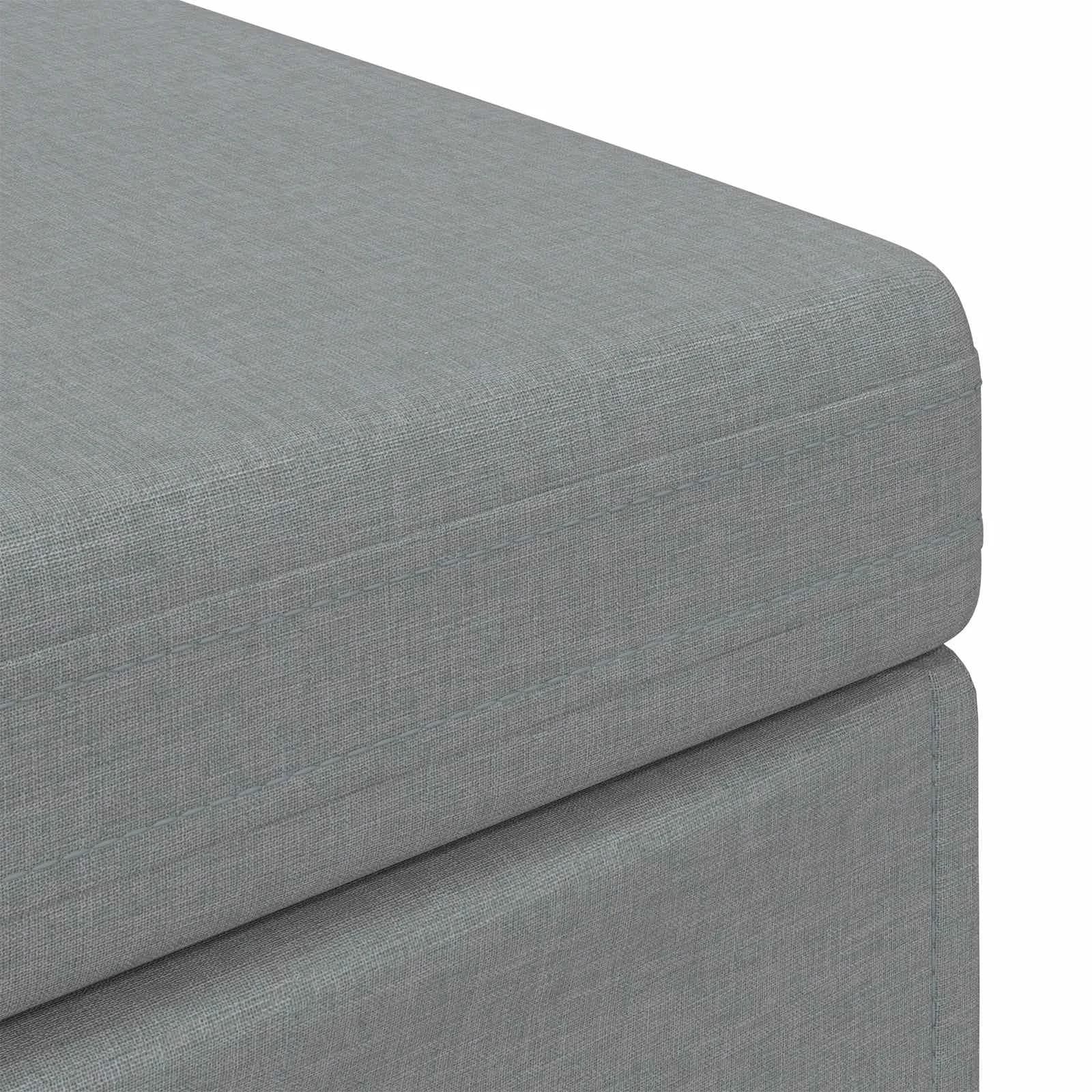 Stolica Svetlo siva 101 x 41 x 40 cm Tkanina in obdelano les - slika 6