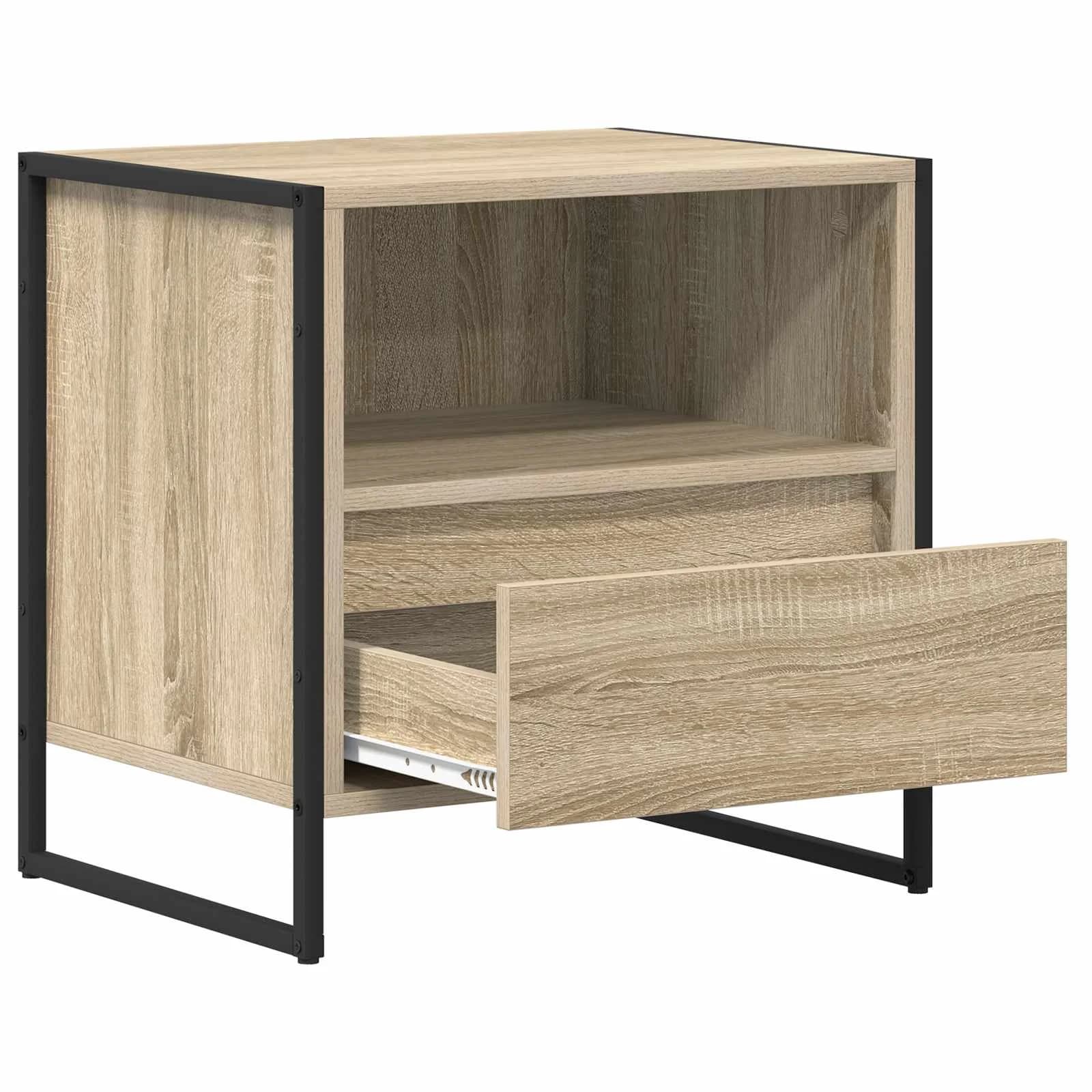 Nočna omarica 2 kos Sonoma 50 x 39,5 x 50 cm Inženirski les - slika 11