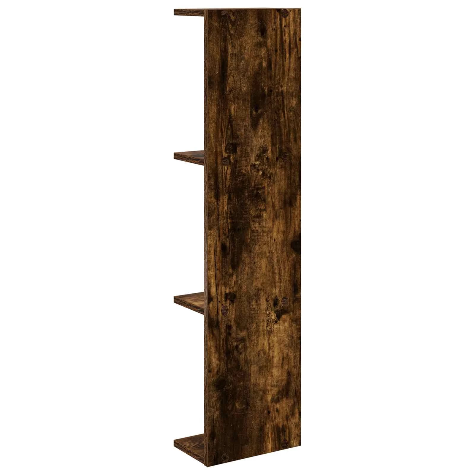 Stenska polica 2 kos Dimljen hrast 25 x 15 x 100 cm - slika 6