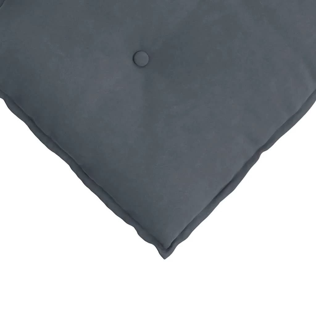 Poglavni vzglavnik Temno siva 120 x 50 cm Žametna tkanina - slika 7