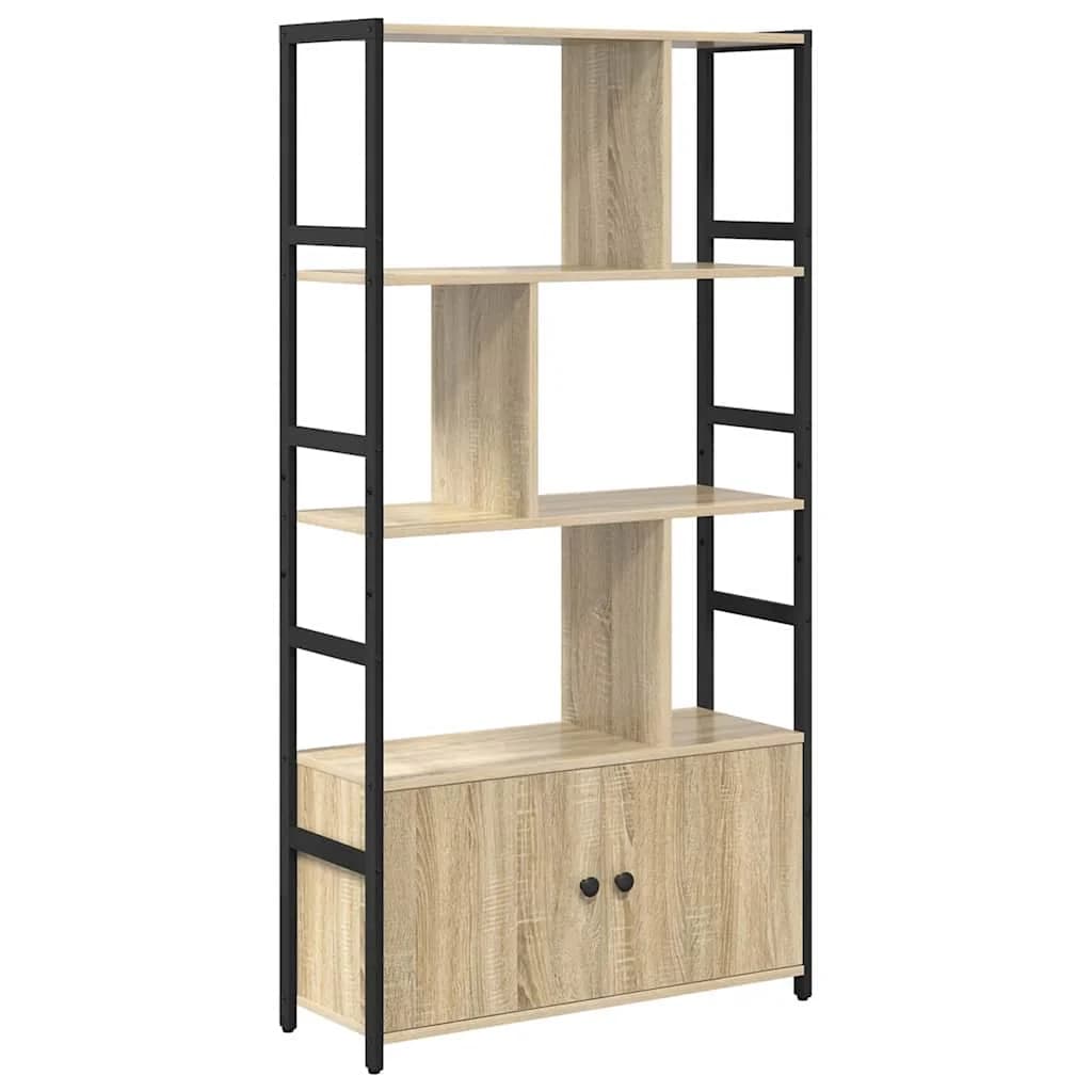 Knjižna polica 80 x 30 x 155,5 cm Inženirski les Sonoma hrast - slika 2