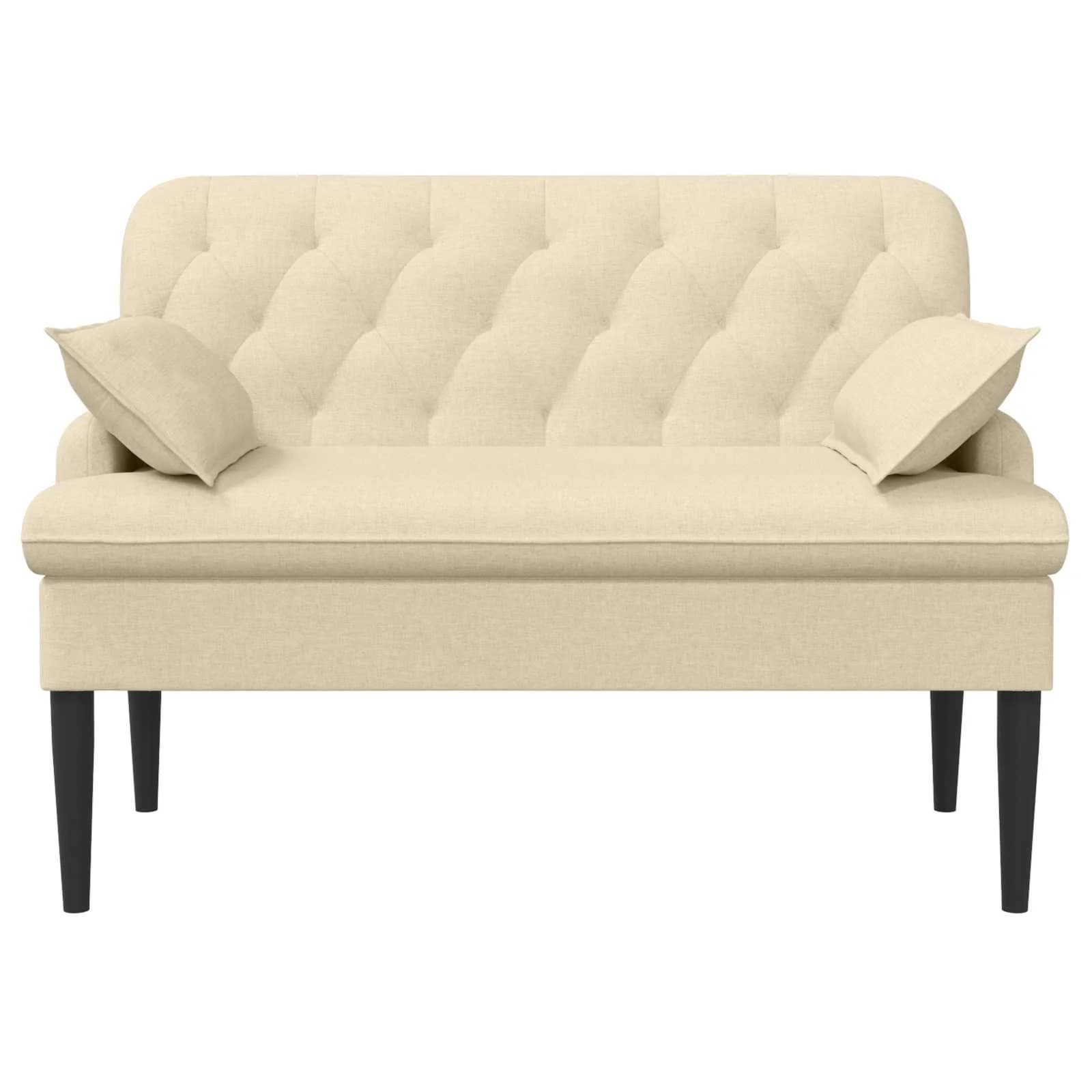 Dvojnica s gumbi Krem 111 x 68 x 80 cm Blago - slika 3
