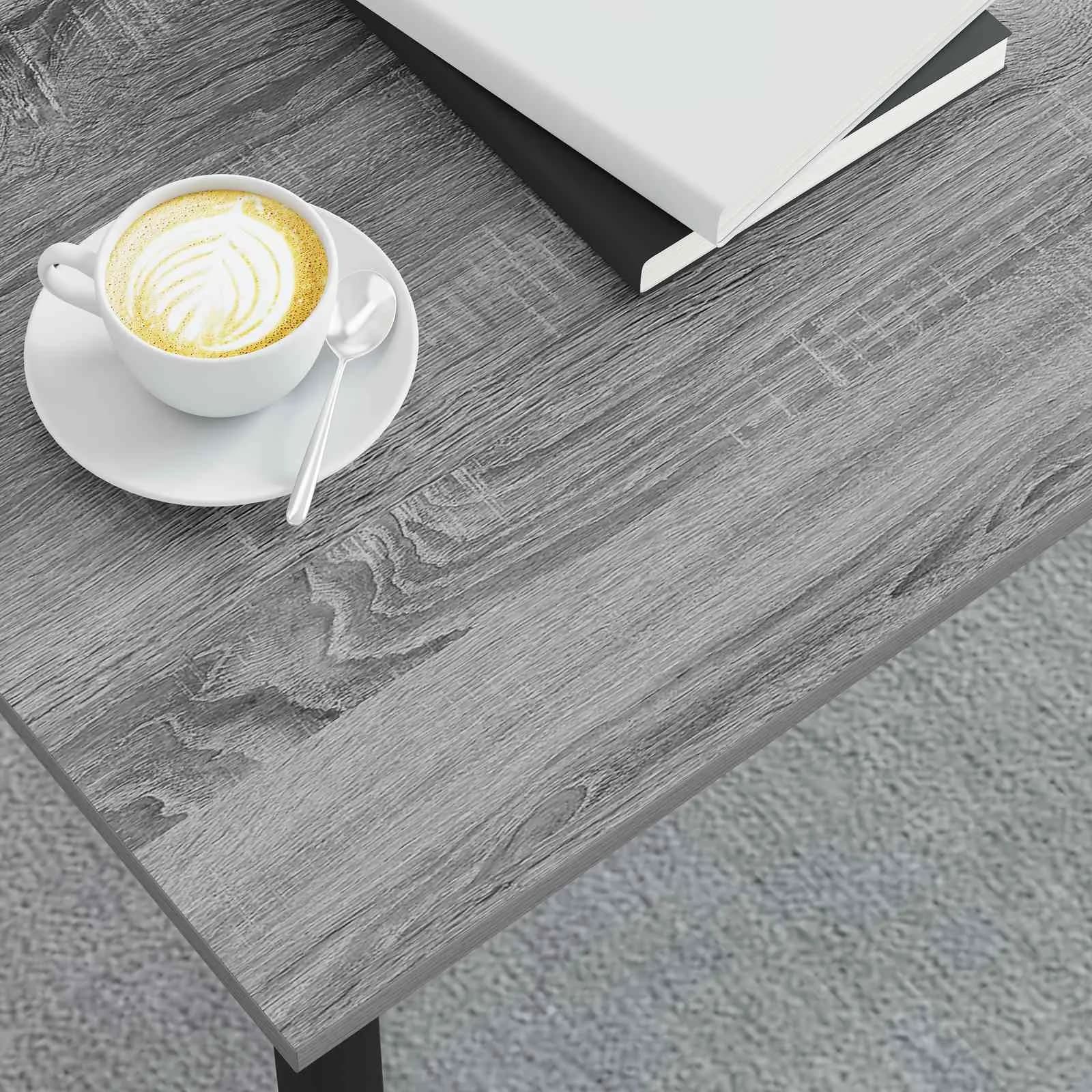 Klubska miza Siva Sonoma 100 x 50 x 45 cm Inženirski les - slika 4