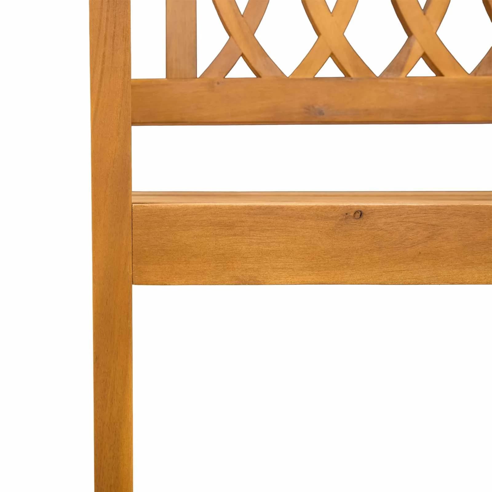 Zunanja klop Naravna 110 x 55,5 x 90 cm Masiven les akacije - slika 6