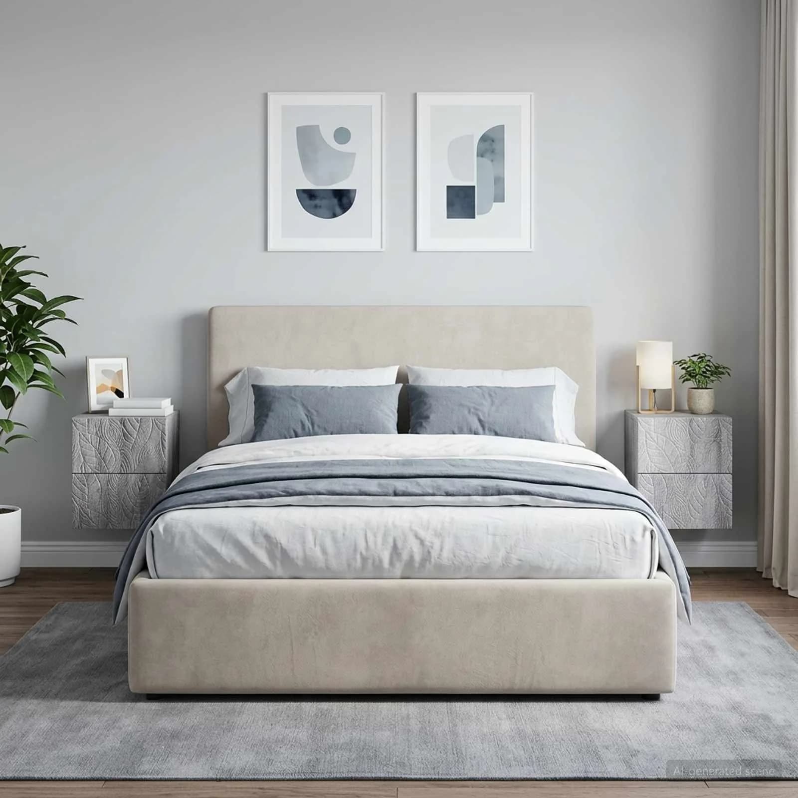 Stenski nočni omarici 2 kos Siva Sonoma 34,5 x 33 x 40 cm - slika 3