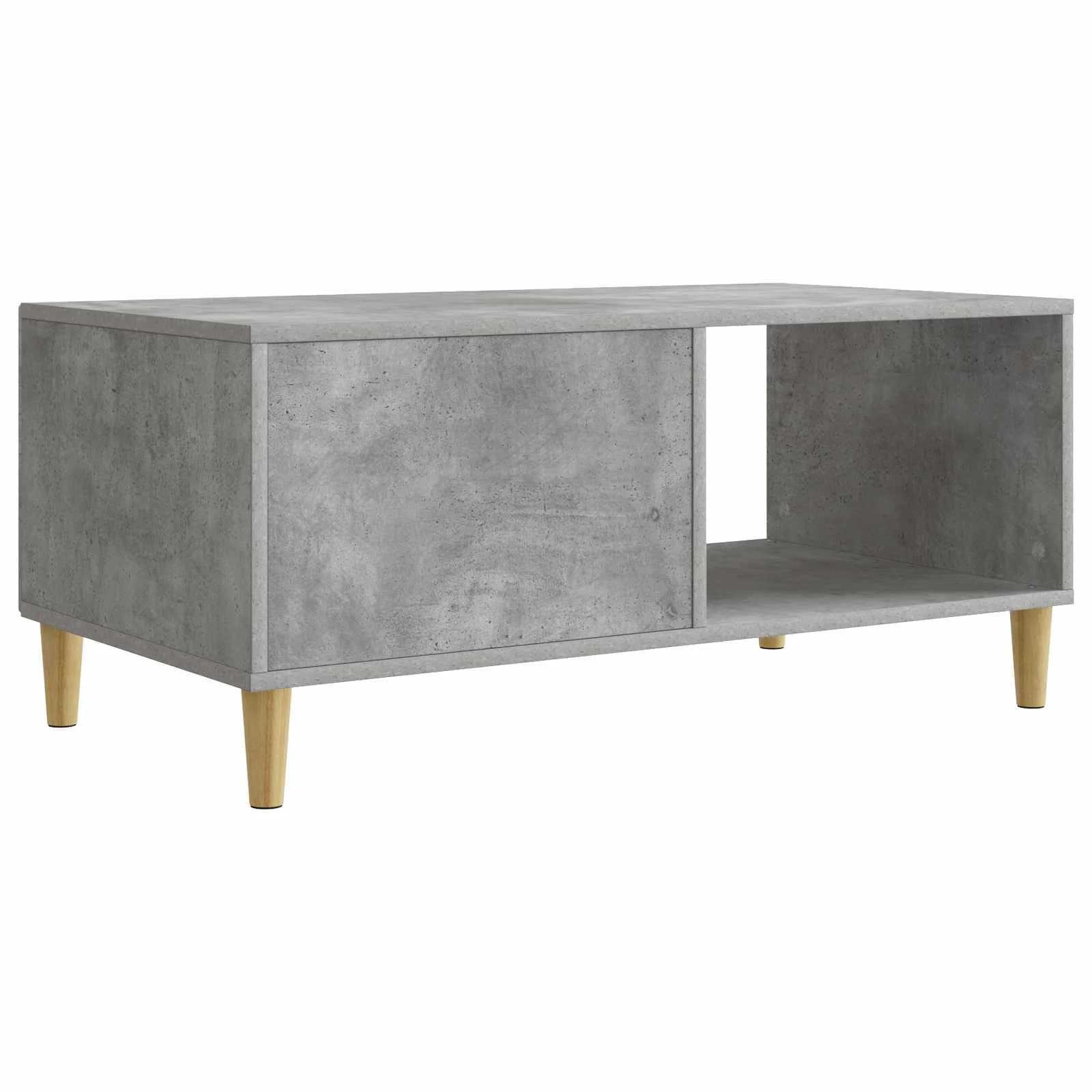 Klubska miza Betonsko siva 90 x 50 x 40 cm Inženirski les - slika 7