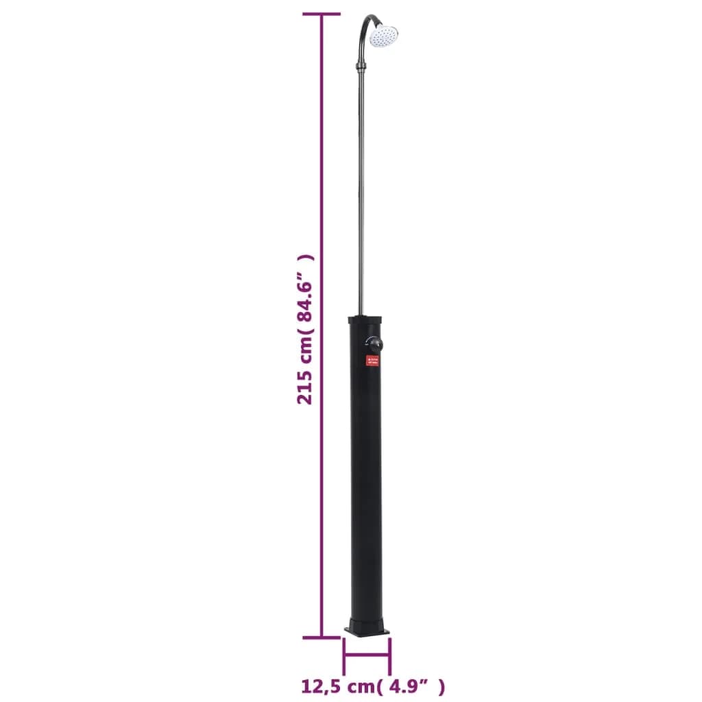 Vrtni solarni tuš črn 215 cm 8 L - slika 11
