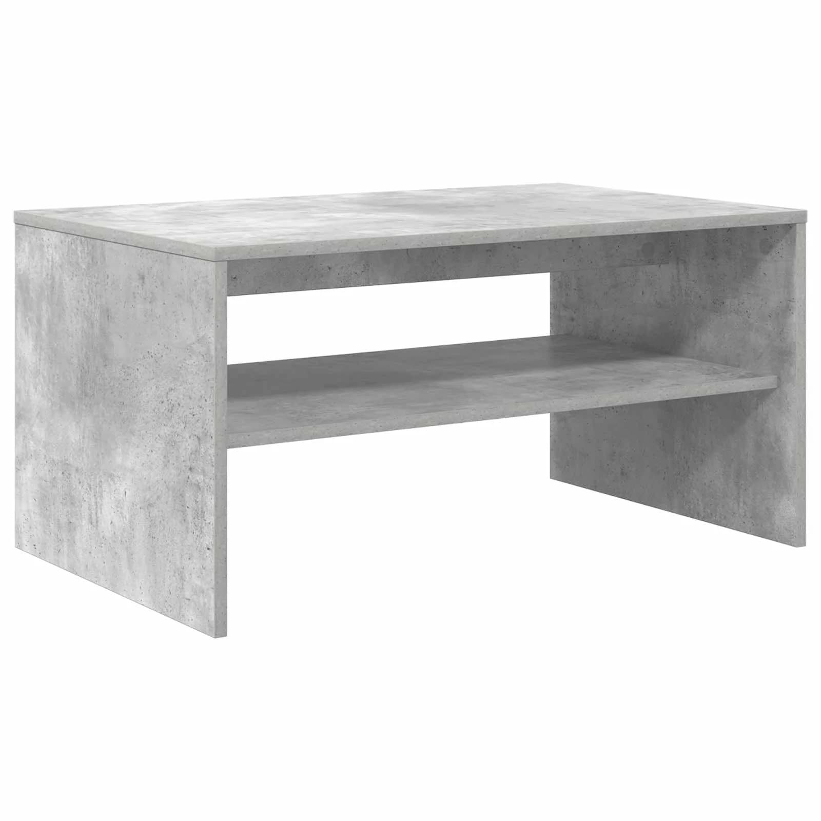 Klubska miza Betonsko siva 80 x 50 x 40 cm Inženirski les - slika 2