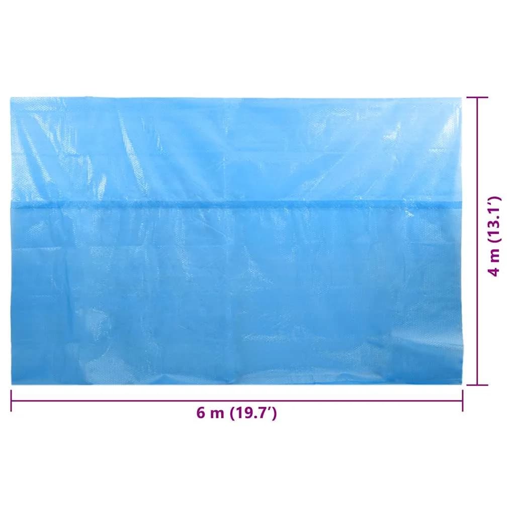 Pravokotno pokrivalo za bazen 600x400 cm PE modro - slika 6