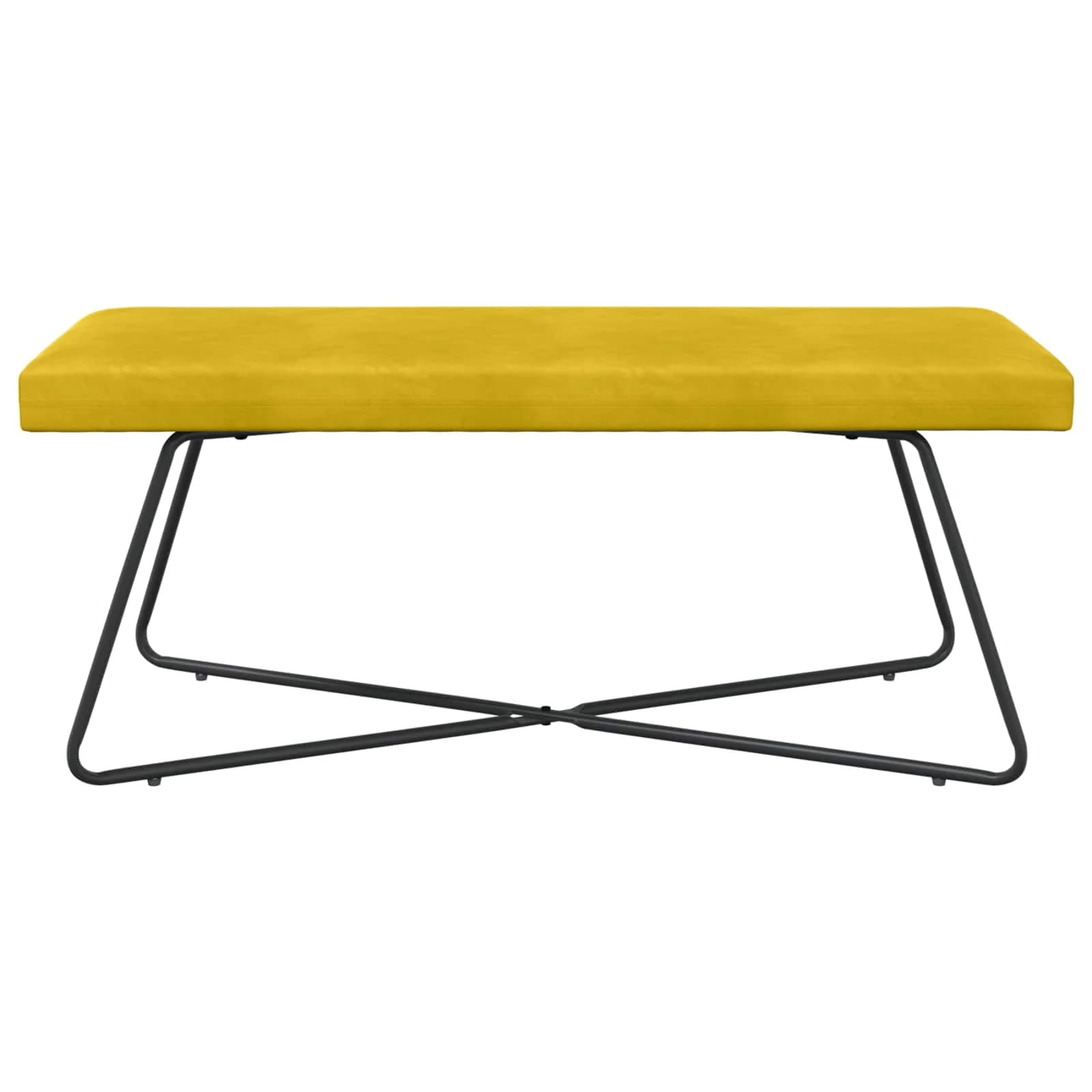 klop Rumena 110 x 40 x 45 cm Žamet - slika 5