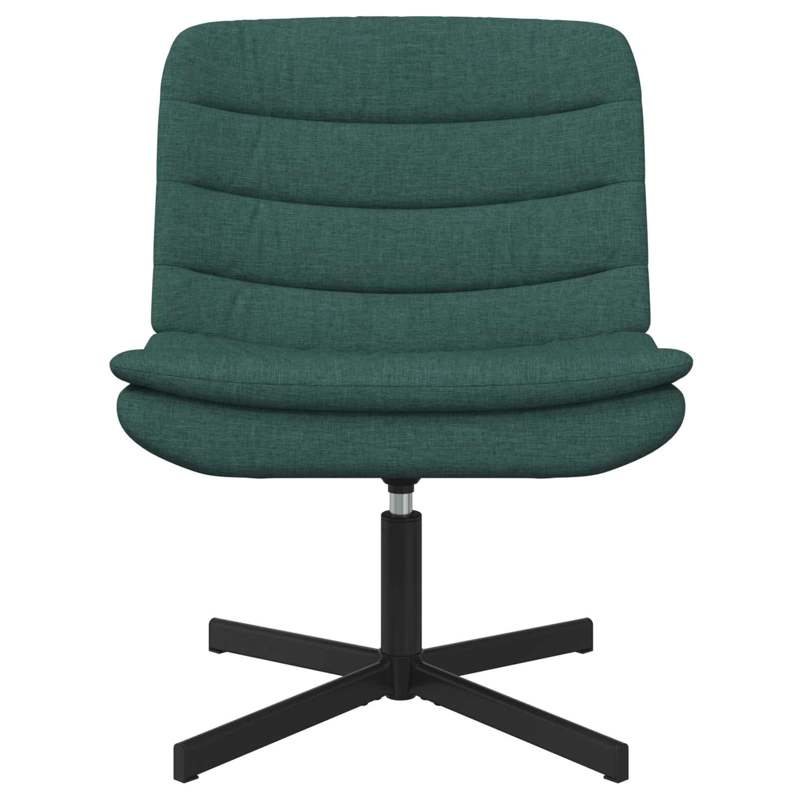 Vrtljiv stol Temno zelena 63 x 75 x 76 cm blago - slika 2