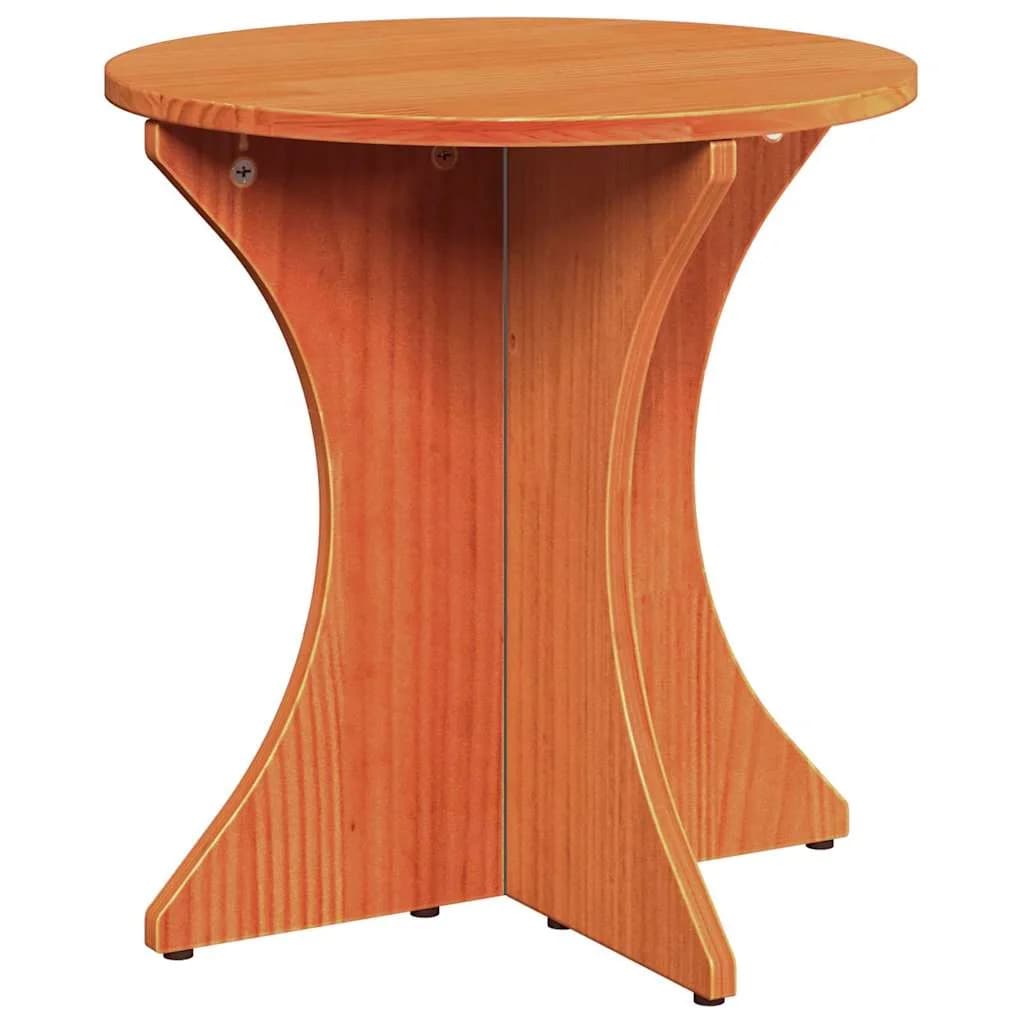 Klubska miza 3 kos Voskast rjav 46 x 46 x 47 cm - slika 6