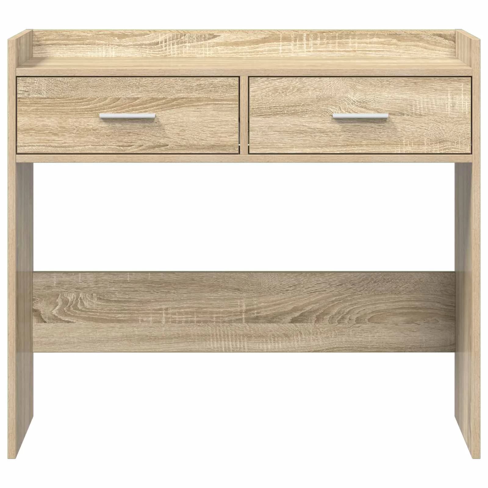 Konzolna miza Sonoma hrast 90 x 35 x 80 cm Inženirski les - slika 4