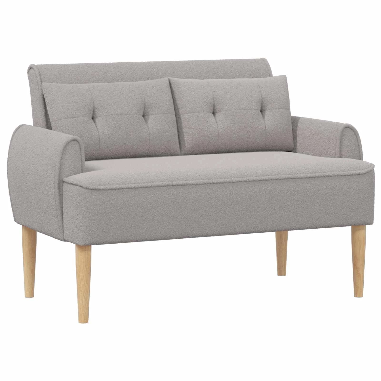 Dvojnica s gumbi Svetlo siva 117 x 67 x 77 cm Bouclé - slika 2