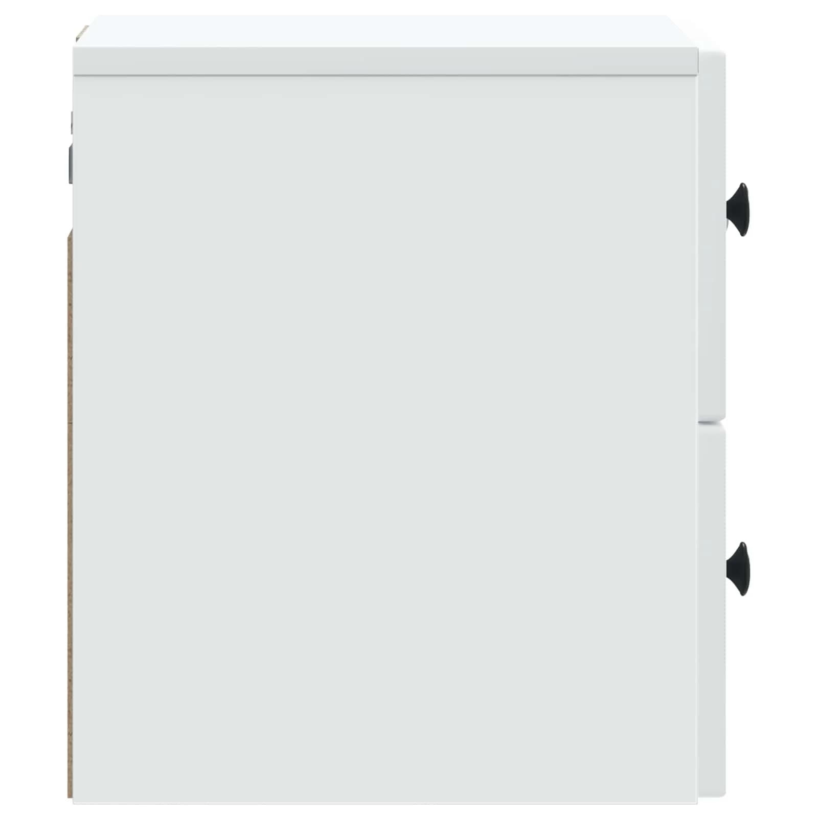 Stenski nočni omarici 2 kos Bela 33 x 34,5 x 40 cm - slika 8