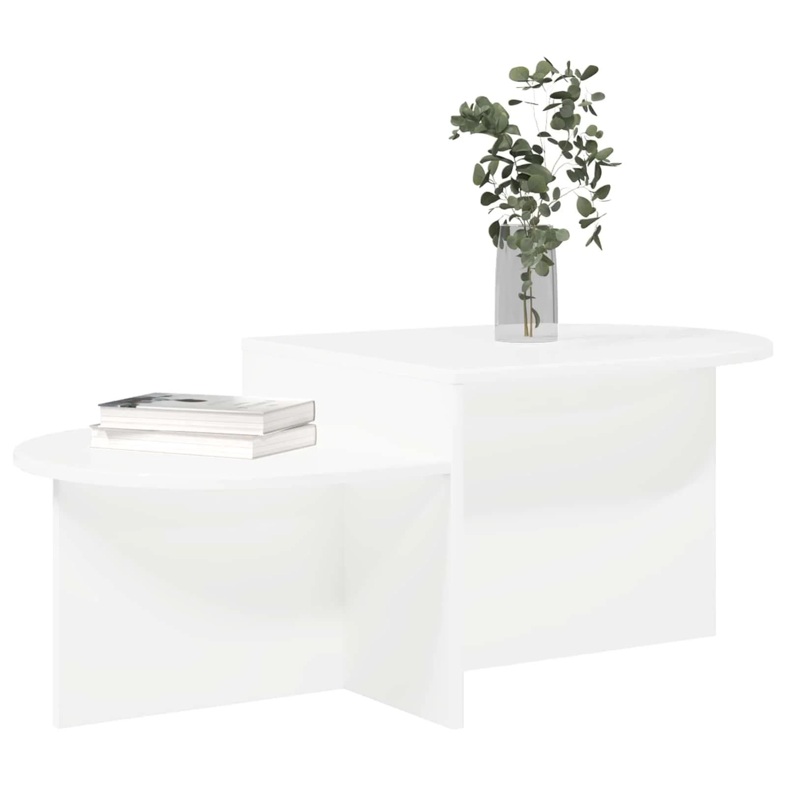 Klubska miza Bela 100 x 50 x 40 cm Inženirski les - slika 3