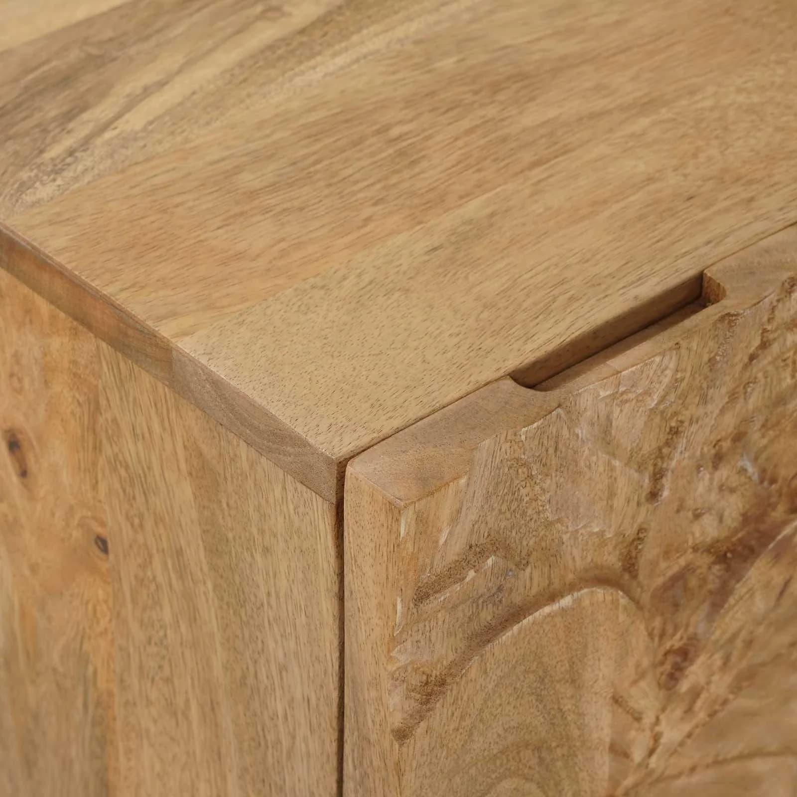 Ročno izdelana nočna omarica Teak rjava 40 x 30 x 45 cm - slika 8